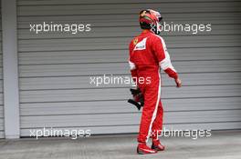 Kimi Raikkonen (FIN) Ferrari in qualifying parc ferme. 26.09.2015. Formula 1 World Championship, Rd 14, Japanese Grand Prix, Suzuka, Japan, Qualifying Day.
