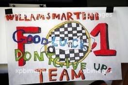 Banner for Williams. 24.09.2015. Formula 1 World Championship, Rd 14, Japanese Grand Prix, Suzuka, Japan, Preparation Day.