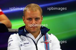 Valtteri Bottas (FIN) Williams in the FIA Press Conference. 24.09.2015. Formula 1 World Championship, Rd 14, Japanese Grand Prix, Suzuka, Japan, Preparation Day.