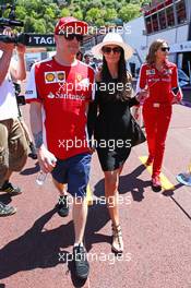 (L to R): Kimi Raikkonen (FIN) Ferrari with his girlfriend Minttu Virtanen (FIN). 22.05.2015. Formula 1 World Championship, Rd 6, Monaco Grand Prix, Monte Carlo, Monaco, Friday.