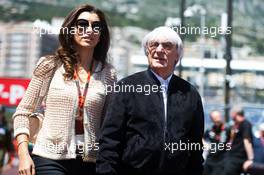 Bernie Ecclestone (GBR) with his wife Fabiana Flosi (BRA). 22.05.2015. Formula 1 World Championship, Rd 6, Monaco Grand Prix, Monte Carlo, Monaco, Friday.