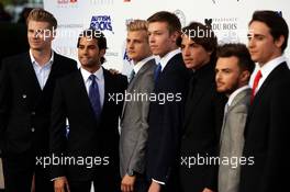 Drivers at the Amber Lounge Fashion Show (L to R): Nico Hulkenberg (GER) Sahara Force India F1; Felipe Nasr (BRA) Sauber F1 Team; Marcus Ericsson (SWE) Sauber F1 Team; Daniil Kvyat (RUS) Red Bull Racing; Roberto Merhi (ESP) Manor Marussia F1 Team; Will Stevens (GBR) Manor Marussia F1 Team; Esteban Gutierrez (MEX) Ferrari Test and Reserve Driver. 22.05.2015. Formula 1 World Championship, Rd 6, Monaco Grand Prix, Monte Carlo, Monaco, Friday.