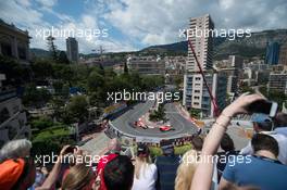 Will Stevens (GBR) Manor Marussia F1 Team leads Roberto Merhi (ESP) Manor Marussia F1 Team. 24.05.2015. Formula 1 World Championship, Rd 6, Monaco Grand Prix, Monte Carlo, Monaco, Race Day.