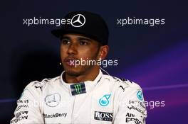 Lewis Hamilton (GBR) Mercedes AMG F1 in the FIA Press Conference. 23.05.2015. Formula 1 World Championship, Rd 6, Monaco Grand Prix, Monte Carlo, Monaco, Qualifying Day