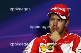 Sebastian Vettel (GER) Ferrari in the FIA Press Conference. 23.05.2015. Formula 1 World Championship, Rd 6, Monaco Grand Prix, Monte Carlo, Monaco, Qualifying Day