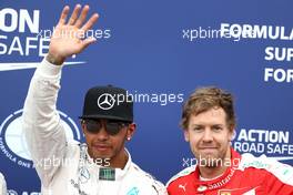 Lewis Hamilton (GBR), Mercedes AMG F1 Team and Sebastian Vettel (GER), Scuderia Ferrari  23.05.2015. Formula 1 World Championship, Rd 6, Monaco Grand Prix, Monte Carlo, Monaco, Qualifying Day