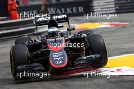 Fernando Alonso (ESP) McLaren MP4-30. 23.05.2015. Formula 1 World Championship, Rd 6, Monaco Grand Prix, Monte Carlo, Monaco, Qualifying Day