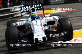 Felipe Massa (BRA) Williams FW37. 23.05.2015. Formula 1 World Championship, Rd 6, Monaco Grand Prix, Monte Carlo, Monaco, Qualifying Day