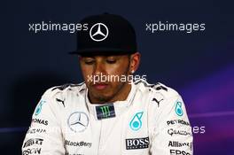 Lewis Hamilton (GBR) Mercedes AMG F1 in the FIA Press Conference. 23.05.2015. Formula 1 World Championship, Rd 6, Monaco Grand Prix, Monte Carlo, Monaco, Qualifying Day