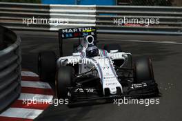 Valtteri Bottas (FIN) Williams FW37. 23.05.2015. Formula 1 World Championship, Rd 6, Monaco Grand Prix, Monte Carlo, Monaco, Qualifying Day