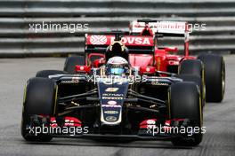 Romain Grosjean (FRA) Lotus F1 E23. 21.05.2015. Formula 1 World Championship, Rd 6, Monaco Grand Prix, Monte Carlo, Monaco, Practice Day.