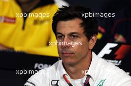 Toto Wolff (GER) Mercedes AMG F1 Shareholder and Executive Director in the FIA Press Conference. 21.05.2015. Formula 1 World Championship, Rd 6, Monaco Grand Prix, Monte Carlo, Monaco, Practice Day.