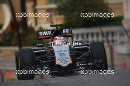 Nico Hulkenberg (GER) Sahara Force India F1 VJM08. 21.05.2015. Formula 1 World Championship, Rd 6, Monaco Grand Prix, Monte Carlo, Monaco, Practice Day.