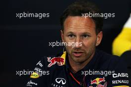 Christian Horner (GBR) Red Bull Racing Team Principal in the FIA Press Conference. 21.05.2015. Formula 1 World Championship, Rd 6, Monaco Grand Prix, Monte Carlo, Monaco, Practice Day.