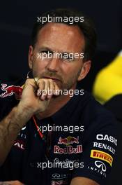 Christian Horner (GBR) Red Bull Racing Team Principal in the FIA Press Conference. 21.05.2015. Formula 1 World Championship, Rd 6, Monaco Grand Prix, Monte Carlo, Monaco, Practice Day.