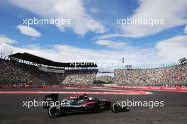 Jenson Button (GBR) McLaren MP4-30. 30.10.2015. Formula 1 World Championship, Rd 17, Mexican Grand Prix, Mexixo City, Mexico, Practice Day.