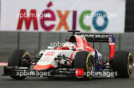 Will Stevens (GBR) Manor Marussia F1 Team. 30.10.2015. Formula 1 World Championship, Rd 17, Mexican Grand Prix, Mexixo City, Mexico, Practice Day.