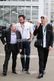 Jean Todt (FRA) FIA President and Matteo Bonciani (ITA) FIA Media Delegate. 30.10.2015. Formula 1 World Championship, Rd 17, Mexican Grand Prix, Mexixo City, Mexico, Practice Day.