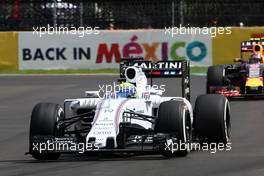 Felipe Massa (BRA) Williams FW37. 30.10.2015. Formula 1 World Championship, Rd 17, Mexican Grand Prix, Mexixo City, Mexico, Practice Day.