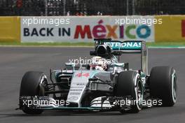 Lewis Hamilton (GBR) Mercedes AMG F1 W06. 30.10.2015. Formula 1 World Championship, Rd 17, Mexican Grand Prix, Mexixo City, Mexico, Practice Day.