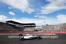 Valtteri Bottas (FIN) Williams FW37. 30.10.2015. Formula 1 World Championship, Rd 17, Mexican Grand Prix, Mexixo City, Mexico, Practice Day.