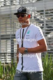 Lewis Hamilton (GBR) Mercedes AMG F1. 30.10.2015. Formula 1 World Championship, Rd 17, Mexican Grand Prix, Mexixo City, Mexico, Practice Day.