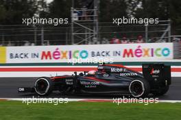 Jenson Button (GBR) McLaren MP4-30. 30.10.2015. Formula 1 World Championship, Rd 17, Mexican Grand Prix, Mexixo City, Mexico, Practice Day.