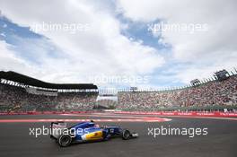Felipe Nasr (BRA) Sauber C34. 30.10.2015. Formula 1 World Championship, Rd 17, Mexican Grand Prix, Mexixo City, Mexico, Practice Day.