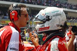 Sebastian Vettel (GER) Ferrari on the grid. 01.11.2015. Formula 1 World Championship, Rd 17, Mexican Grand Prix, Mexixo City, Mexico, Race Day.