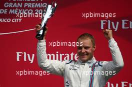 3rd place Valtteri Bottas (FIN) Williams FW37. 01.11.2015. Formula 1 World Championship, Rd 17, Mexican Grand Prix, Mexixo City, Mexico, Race Day.