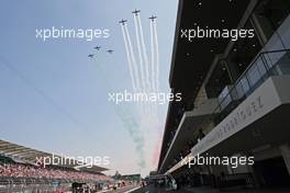A fly by over the circuit. 01.11.2015. Formula 1 World Championship, Rd 17, Mexican Grand Prix, Mexixo City, Mexico, Race Day.