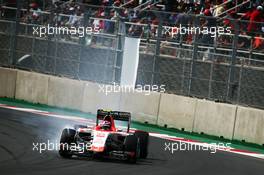 Alexander Rossi (USA) Manor Marussia F1 Team locks up under braking. 01.11.2015. Formula 1 World Championship, Rd 17, Mexican Grand Prix, Mexixo City, Mexico, Race Day.