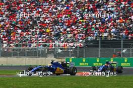 Marcus Ericsson (SWE) Sauber C34. 01.11.2015. Formula 1 World Championship, Rd 17, Mexican Grand Prix, Mexixo City, Mexico, Race Day.