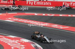 Nico Hulkenberg (GER) Sahara Force India F1 VJM08 at the end of the race. 01.11.2015. Formula 1 World Championship, Rd 17, Mexican Grand Prix, Mexixo City, Mexico, Race Day.