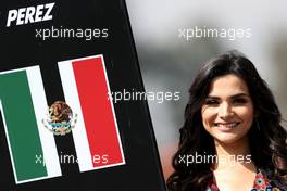 Grid girls, Sergio Perez (MEX), Sahara Force India  01.11.2015. Formula 1 World Championship, Rd 17, Mexican Grand Prix, Mexixo City, Mexico, Race Day.
