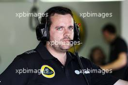 Julien Simon-Chautemps (FRA) Lotus F1 Team Race Engineer. 27.03.2015. Formula 1 World Championship, Rd 2, Malaysian Grand Prix, Sepang, Malaysia, Friday.