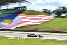 Lewis Hamilton (GBR) Mercedes AMG F1 W06. 27.03.2015. Formula 1 World Championship, Rd 2, Malaysian Grand Prix, Sepang, Malaysia, Friday.