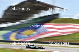 Lewis Hamilton (GBR) Mercedes AMG F1 W06. 27.03.2015. Formula 1 World Championship, Rd 2, Malaysian Grand Prix, Sepang, Malaysia, Friday.