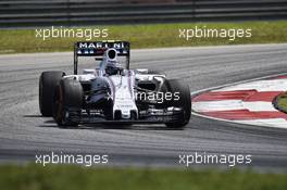 Valtteri Bottas (FIN) Williams FW37. 27.03.2015. Formula 1 World Championship, Rd 2, Malaysian Grand Prix, Sepang, Malaysia, Friday.