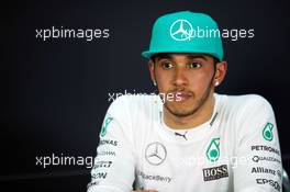 Lewis Hamilton (GBR) Mercedes AMG F1 ion the FIA Press Conference. 29.03.2015. Formula 1 World Championship, Rd 2, Malaysian Grand Prix, Sepang, Malaysia, Sunday.