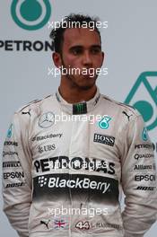 2nd place Lewis Hamilton (GBR) Mercedes AMG F1. 29.03.2015. Formula 1 World Championship, Rd 2, Malaysian Grand Prix, Sepang, Malaysia, Sunday.