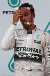 2nd place Lewis Hamilton (GBR) Mercedes AMG F1. 29.03.2015. Formula 1 World Championship, Rd 2, Malaysian Grand Prix, Sepang, Malaysia, Sunday.