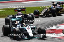 Lewis Hamilton (GBR) Mercedes AMG F1 W06. 29.03.2015. Formula 1 World Championship, Rd 2, Malaysian Grand Prix, Sepang, Malaysia, Sunday.