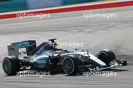 Lewis Hamilton (GBR) Mercedes AMG F1 W06. 29.03.2015. Formula 1 World Championship, Rd 2, Malaysian Grand Prix, Sepang, Malaysia, Sunday.