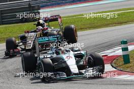 Lewis Hamilton (GBR) Mercedes AMG F1 W06. 29.03.2015. Formula 1 World Championship, Rd 2, Malaysian Grand Prix, Sepang, Malaysia, Sunday.