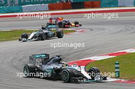 Lewis Hamilton (GBR) Mercedes AMG F1 W06. 29.03.2015. Formula 1 World Championship, Rd 2, Malaysian Grand Prix, Sepang, Malaysia, Sunday.