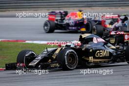 Romain Grosjean (FRA), Lotus F1 Team  29.03.2015. Formula 1 World Championship, Rd 2, Malaysian Grand Prix, Sepang, Malaysia, Sunday.