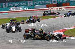 Pastor Maldonado (VEN) Lotus F1 E23. 29.03.2015. Formula 1 World Championship, Rd 2, Malaysian Grand Prix, Sepang, Malaysia, Sunday.