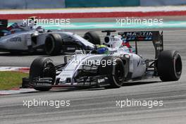 Felipe Massa (BRA), Williams F1 Team and Valtteri Bottas (FIN), Williams F1 Team  29.03.2015. Formula 1 World Championship, Rd 2, Malaysian Grand Prix, Sepang, Malaysia, Sunday.