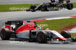 Roberto Merhi (ESP) Manor Marussia F1 Team. 29.03.2015. Formula 1 World Championship, Rd 2, Malaysian Grand Prix, Sepang, Malaysia, Sunday.